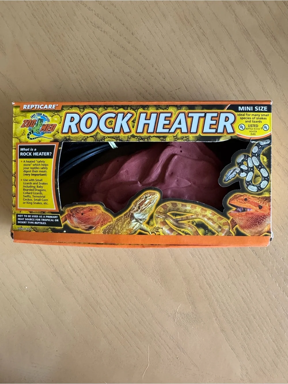 Red Mini Rock Heater - Terrarium Heat Rock